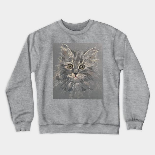 Tiger kitten sketch Crewneck Sweatshirt by HelenDBVickers